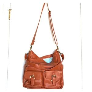 Jo Totes Camera leather shoulder bag